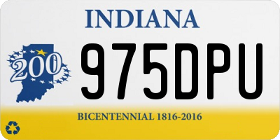 IN license plate 975DPU
