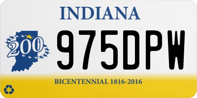 IN license plate 975DPW