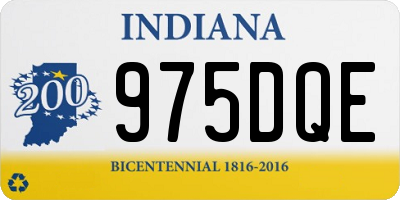 IN license plate 975DQE