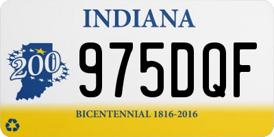 IN license plate 975DQF