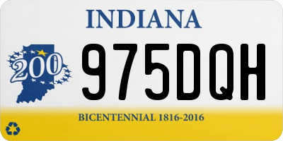 IN license plate 975DQH