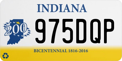 IN license plate 975DQP
