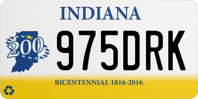 IN license plate 975DRK