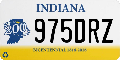 IN license plate 975DRZ
