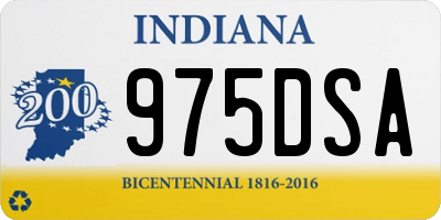 IN license plate 975DSA