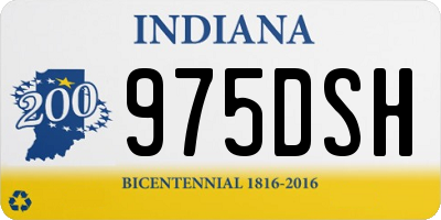 IN license plate 975DSH