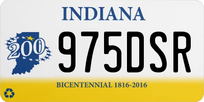IN license plate 975DSR