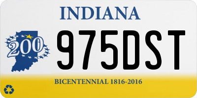 IN license plate 975DST