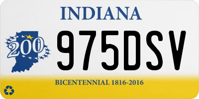 IN license plate 975DSV