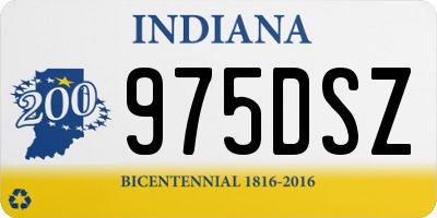 IN license plate 975DSZ