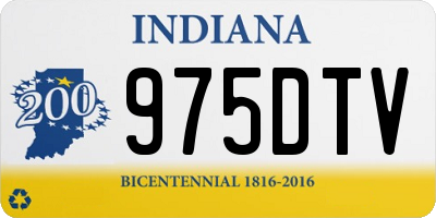 IN license plate 975DTV