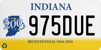 IN license plate 975DUE