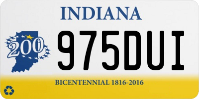 IN license plate 975DUI