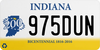 IN license plate 975DUN