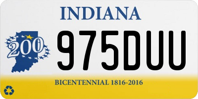 IN license plate 975DUU