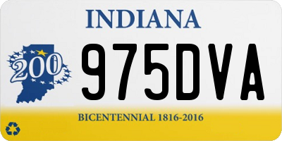 IN license plate 975DVA