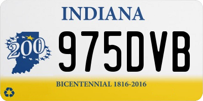 IN license plate 975DVB