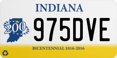 IN license plate 975DVE