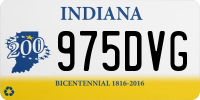 IN license plate 975DVG