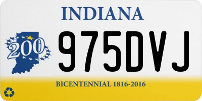 IN license plate 975DVJ