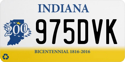 IN license plate 975DVK