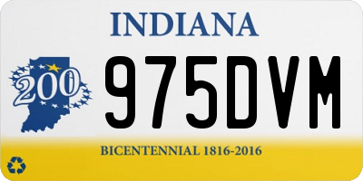 IN license plate 975DVM