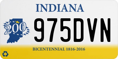 IN license plate 975DVN