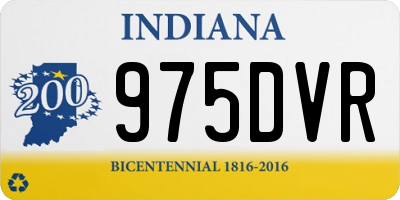 IN license plate 975DVR