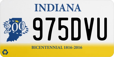IN license plate 975DVU