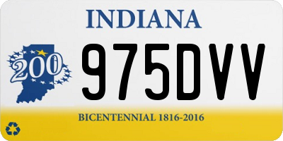 IN license plate 975DVV