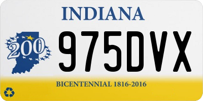 IN license plate 975DVX