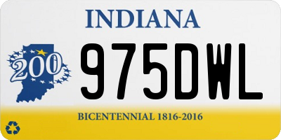 IN license plate 975DWL