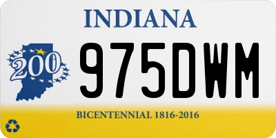 IN license plate 975DWM