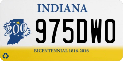IN license plate 975DWO