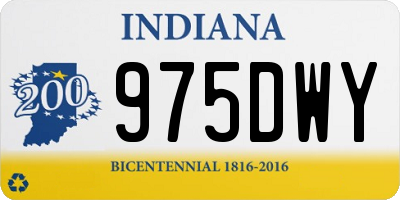 IN license plate 975DWY