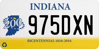 IN license plate 975DXN