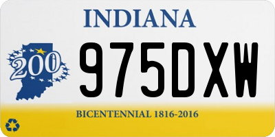 IN license plate 975DXW