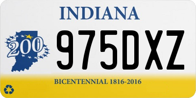 IN license plate 975DXZ