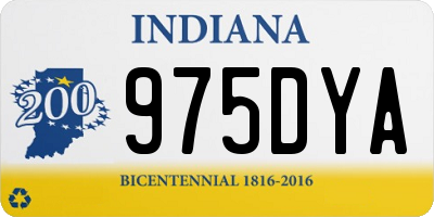 IN license plate 975DYA