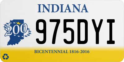 IN license plate 975DYI