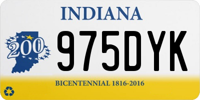 IN license plate 975DYK