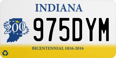 IN license plate 975DYM