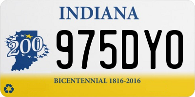 IN license plate 975DYO