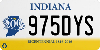 IN license plate 975DYS