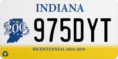 IN license plate 975DYT