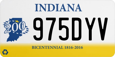 IN license plate 975DYV