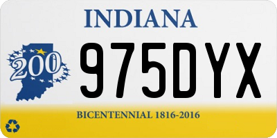 IN license plate 975DYX