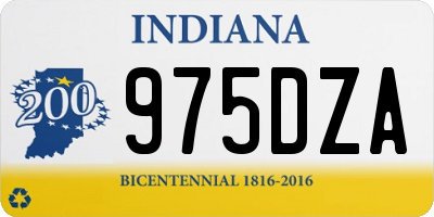 IN license plate 975DZA