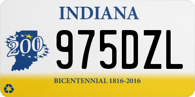 IN license plate 975DZL