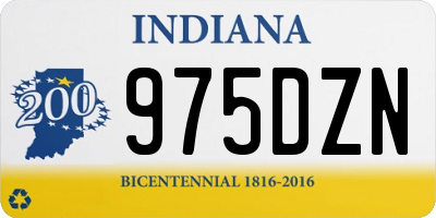 IN license plate 975DZN